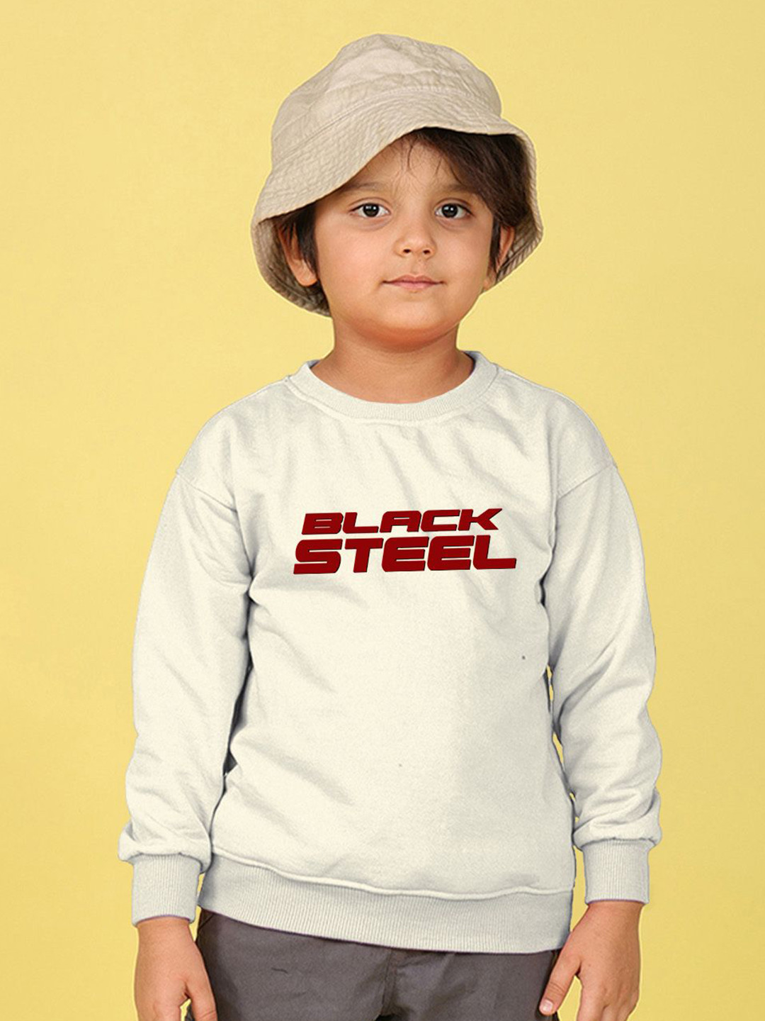 NUSYL Boys Still Text Printed Oversized Sweatshirt