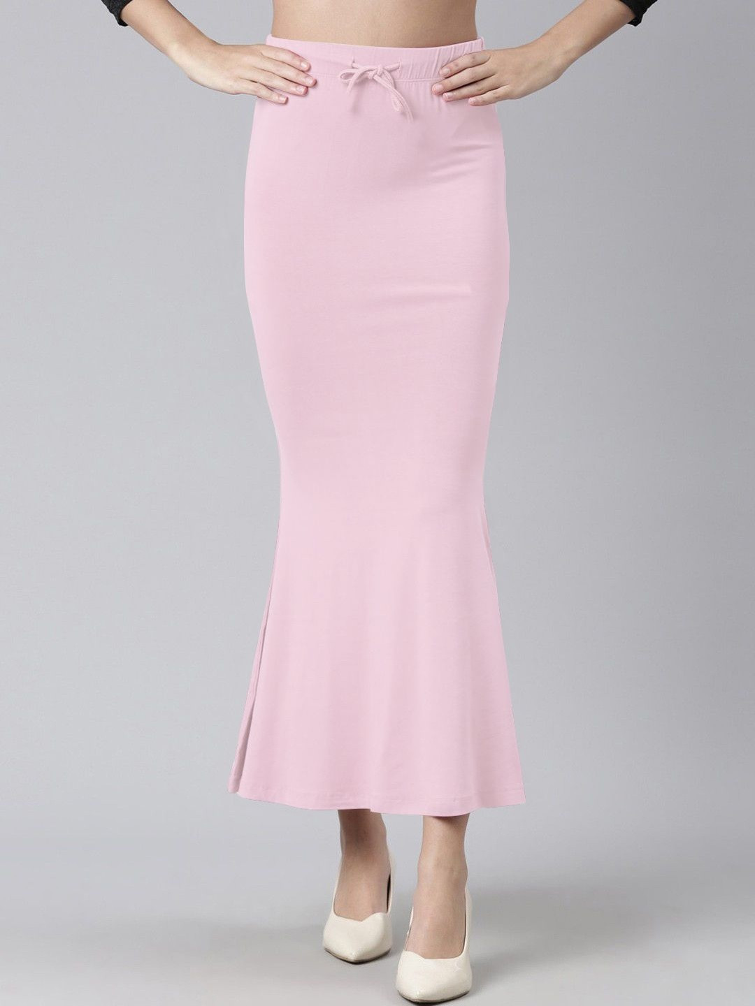 TOOCHKI  Solid High-Rise  Saree Shapewear With Drawstring Waistband
