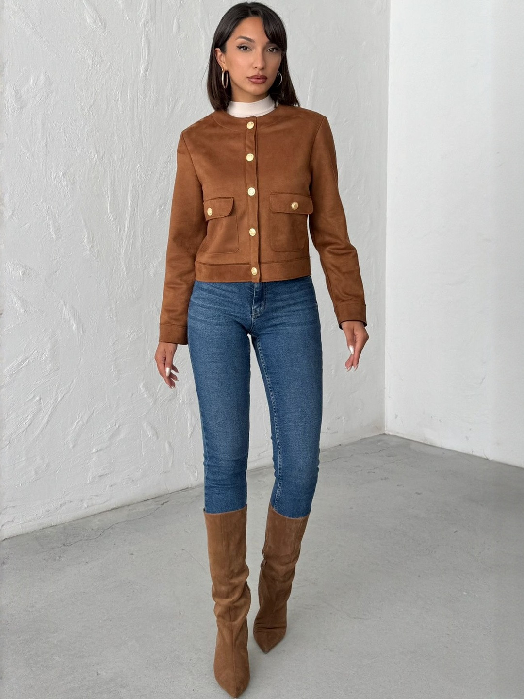 Trendyol Collarless Long Sleeves Jacket