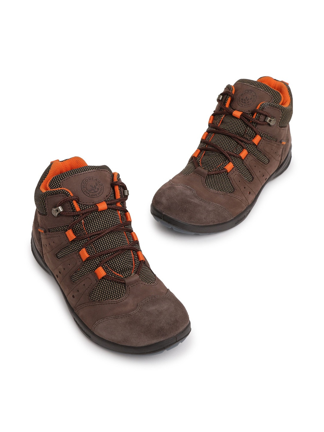 Woodland Women Textured Round Toe Trekking Shoes