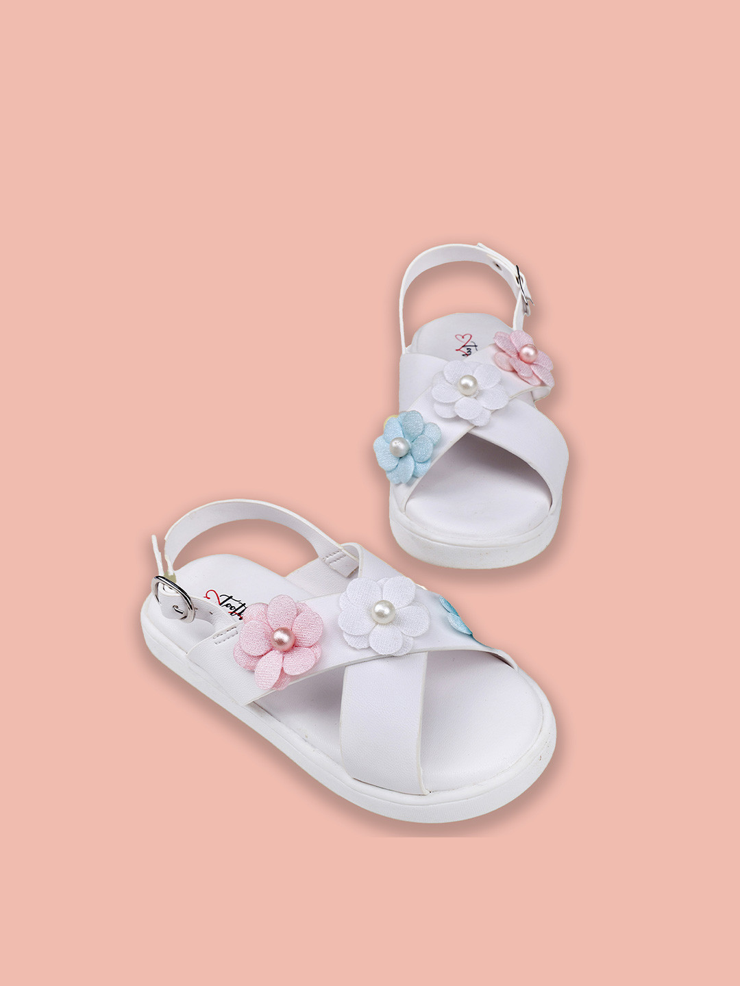 toothless Girls Fashion Open Toe Flats With Buckle