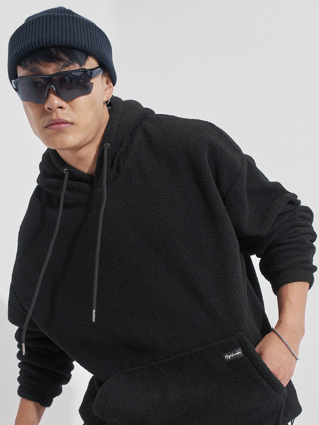 HIGHLANDER Oversized Drop Shoulder Hooded Sweatshirt