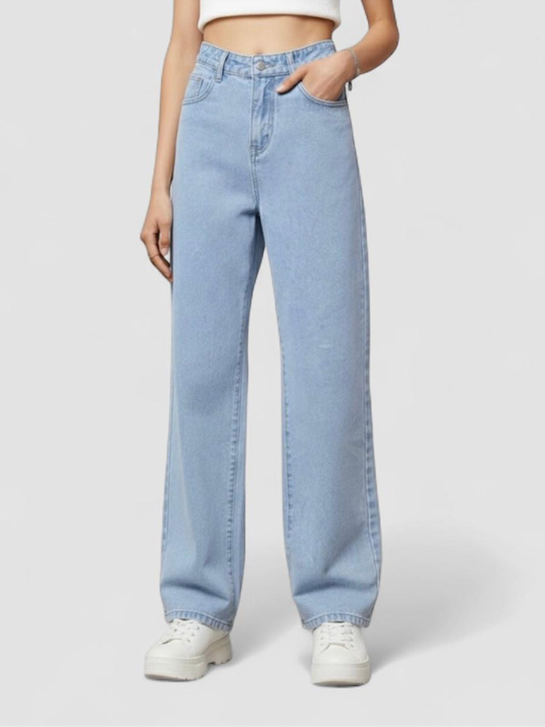 Angelo Women High-Rise Relaxed Fit No Fade Clean Look Stretchable Jeans