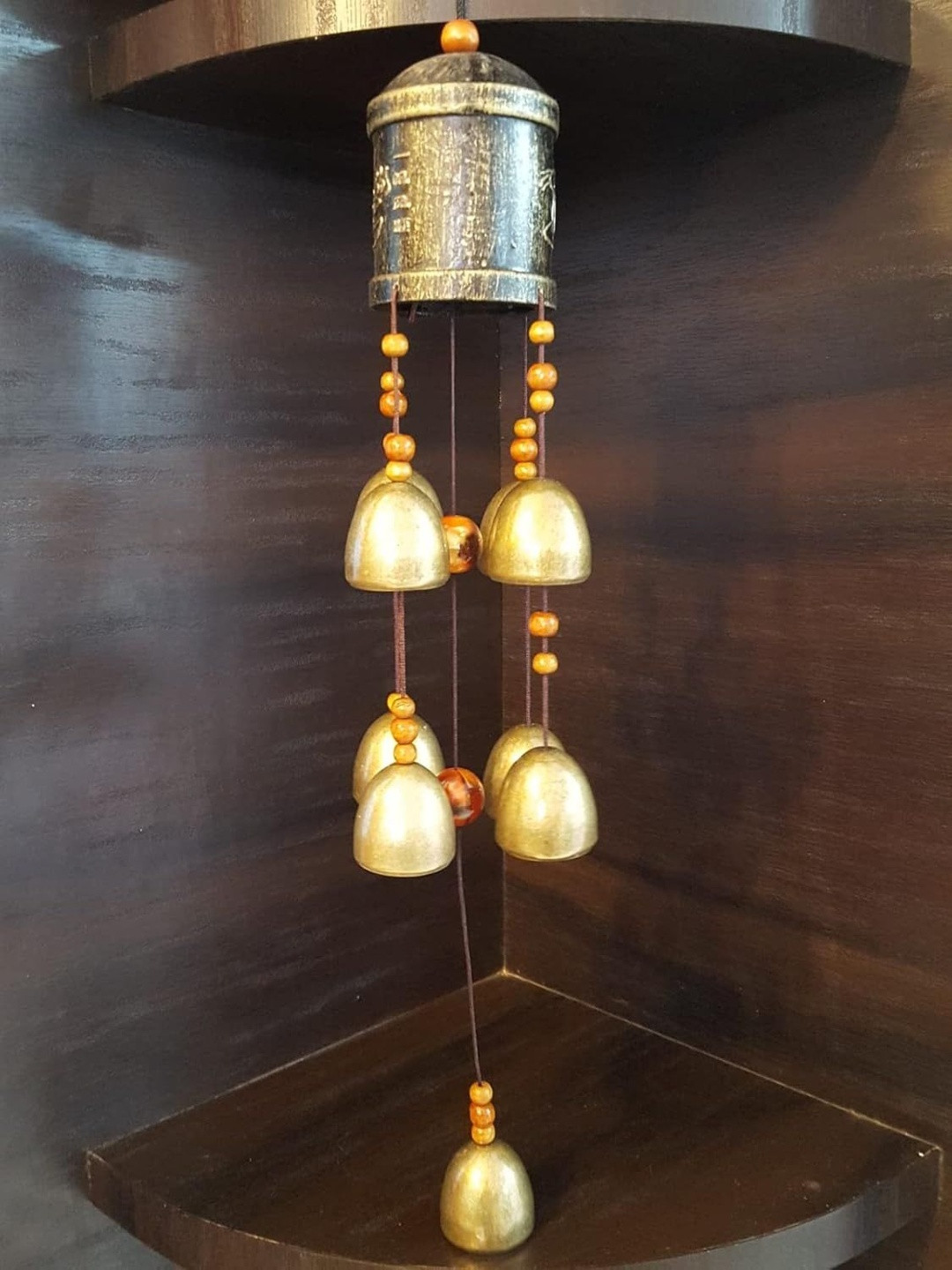 Crinum Mantra Embossed Bell Feng Sui Windchimes 20 cm x 15cm