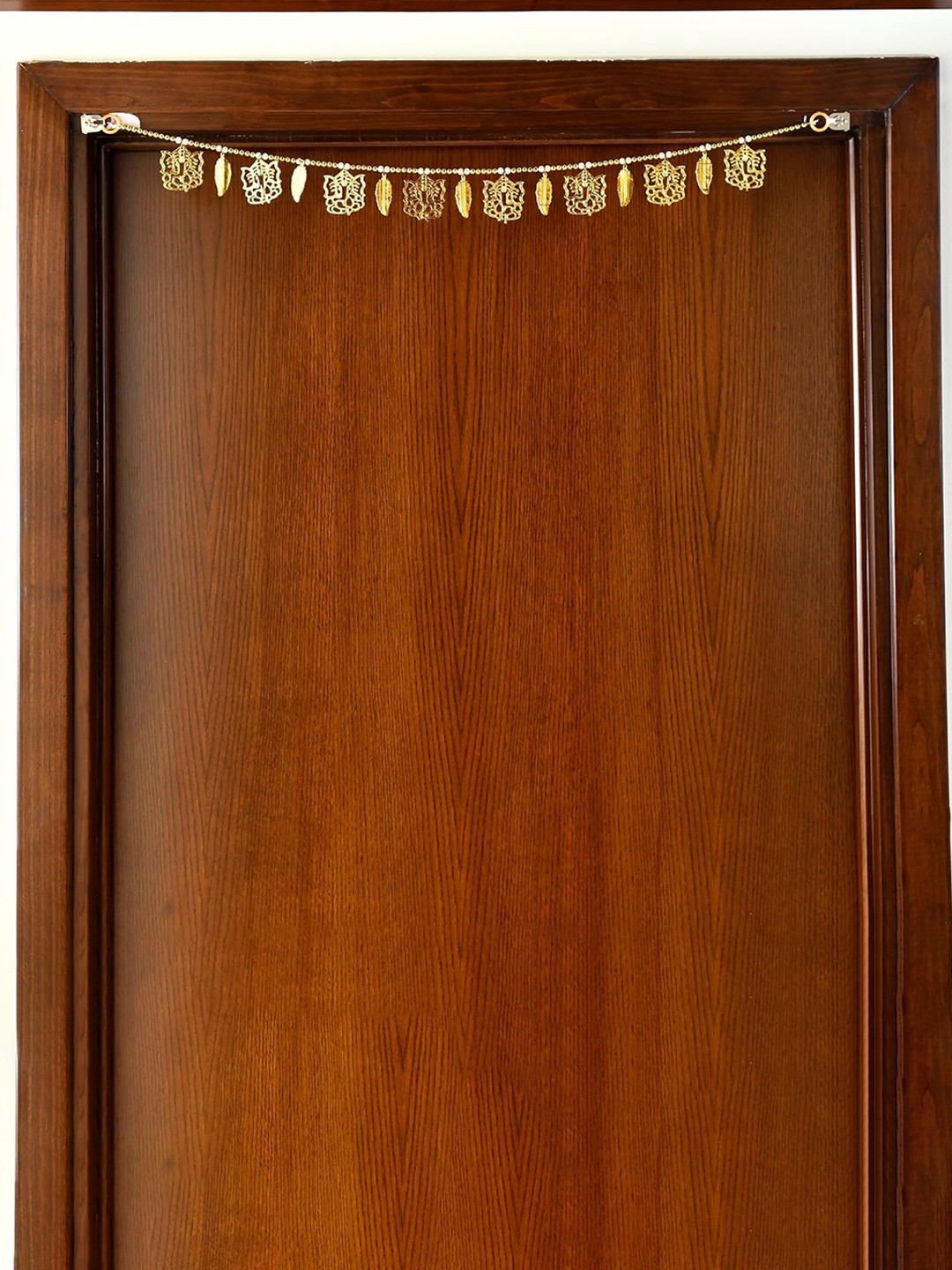 CraftVatika Gold Toned And White  Toran Door Bandhanwar