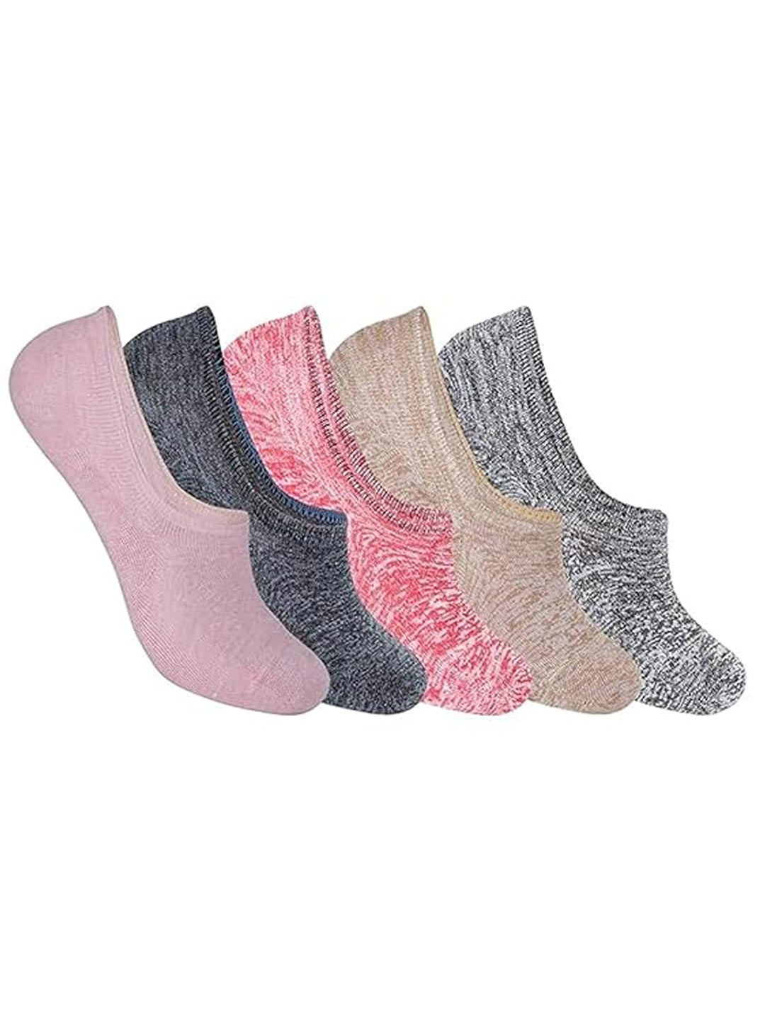 Supersox Women Pack of 5 Assorted Patterned Shoe Liners