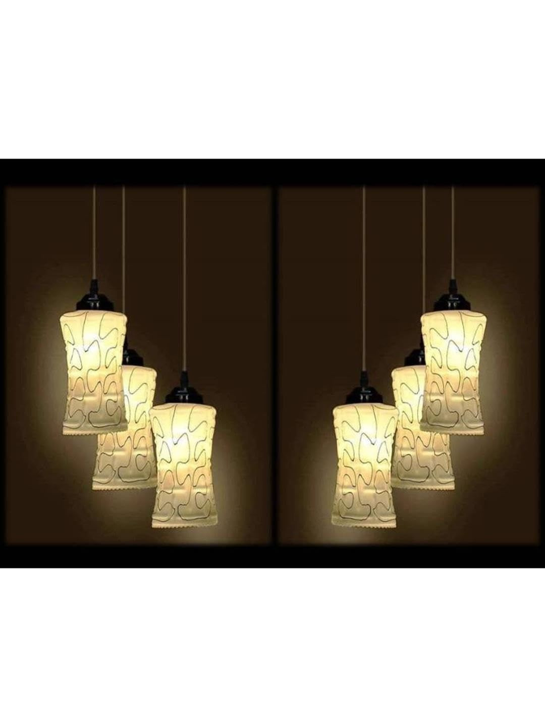 1ST TIME Black & White Printed Bell Self Assembly Ceiling Lamp