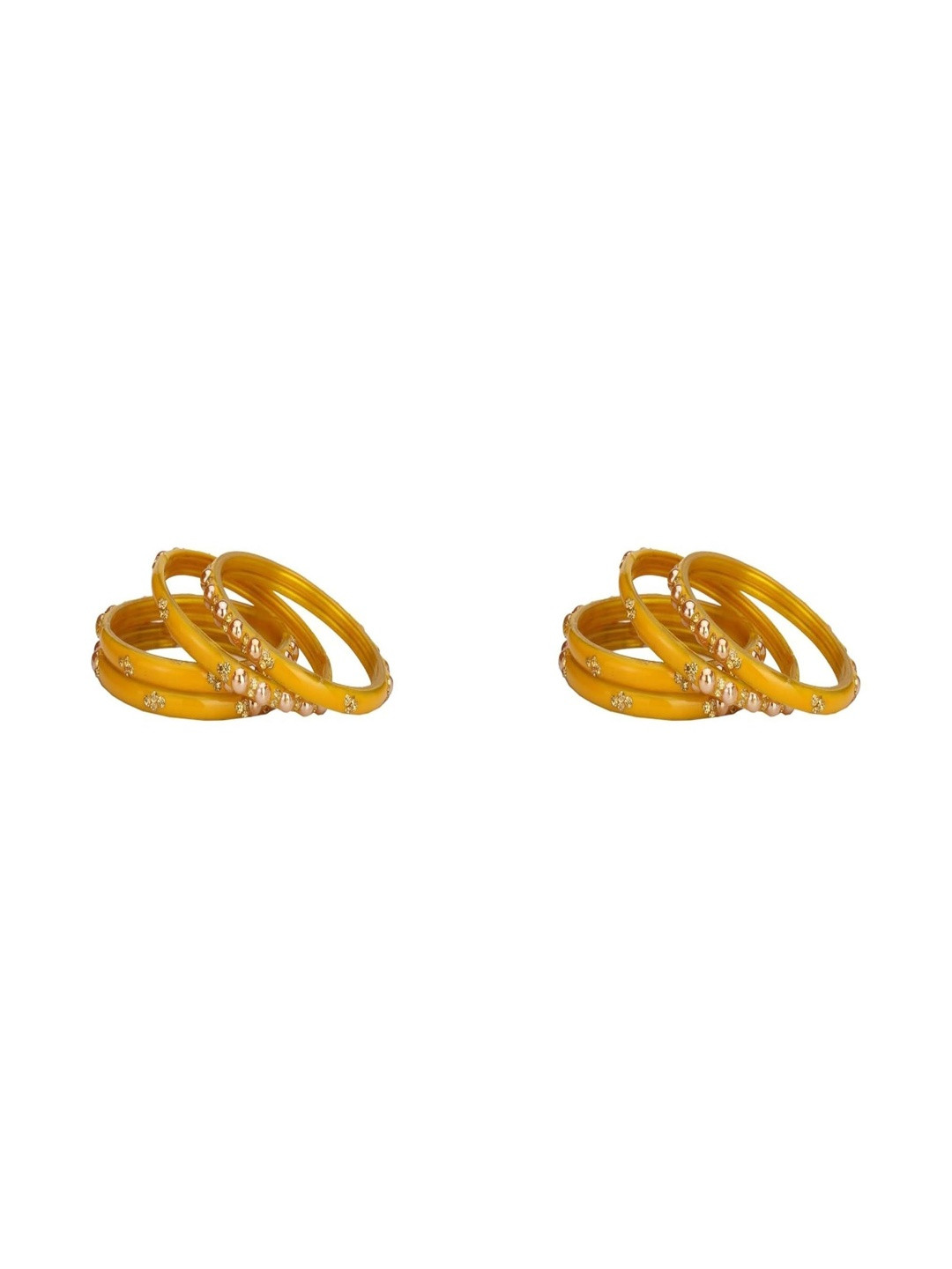 SOMIL Set Of 8 Traditional Stone Studded Bangles