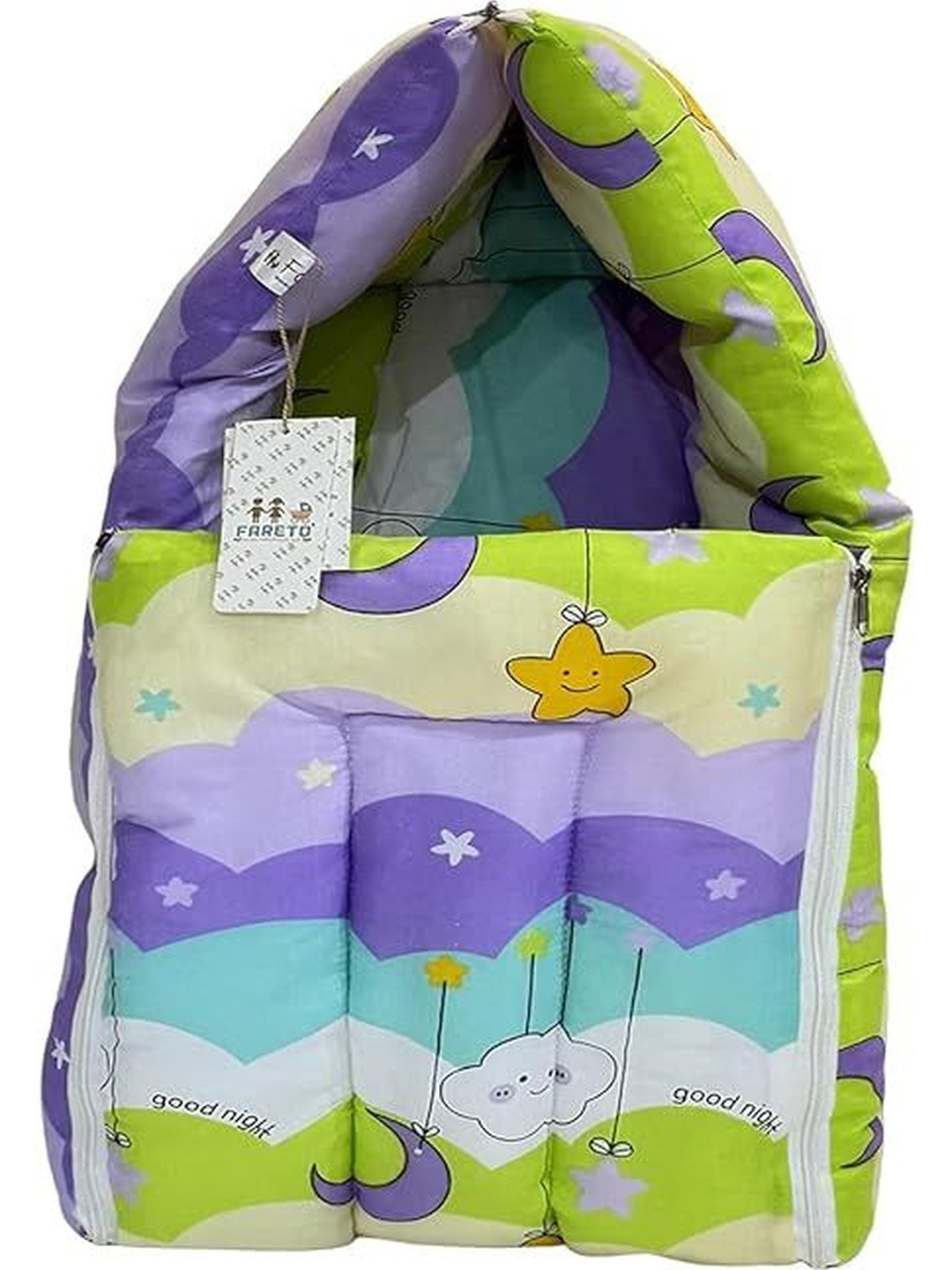 Fareto Infants Printed Pure Cotton 3 In 1 Baby Bed Sets