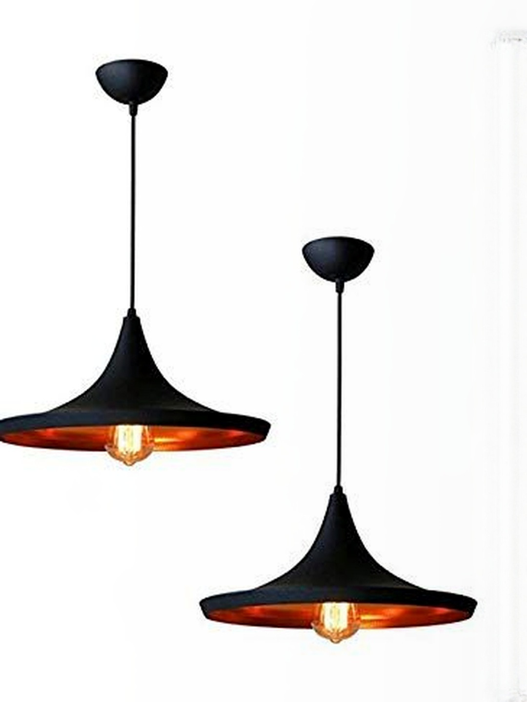 1ST TIME Black Bell 2 Pieces Ceiling Lamp