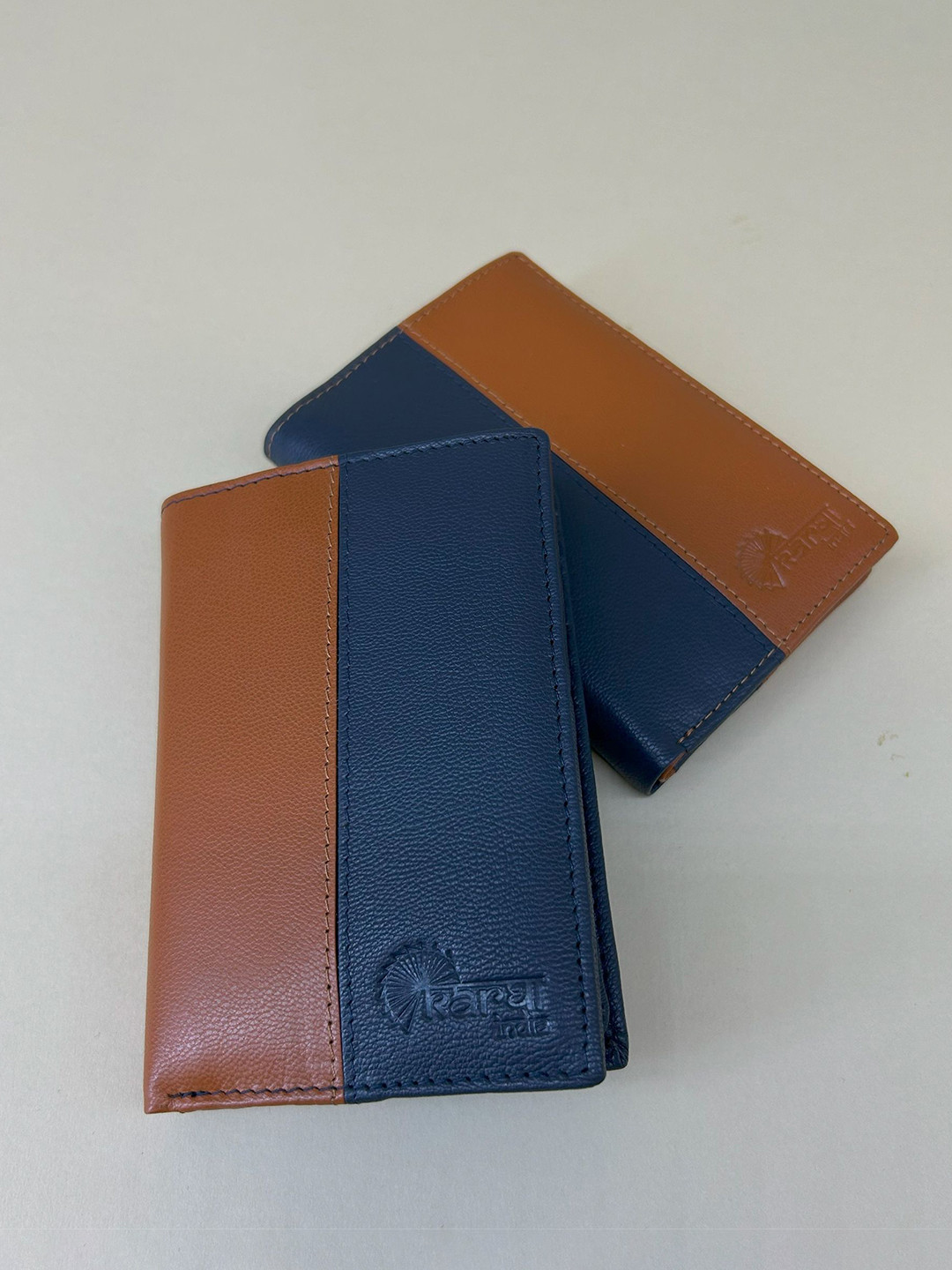 KARGHA INDIA Unisex Colourblocked Leather Two Fold Wallet