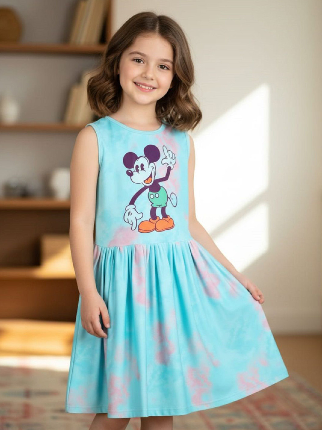 White World Print Fit & Flare Dress