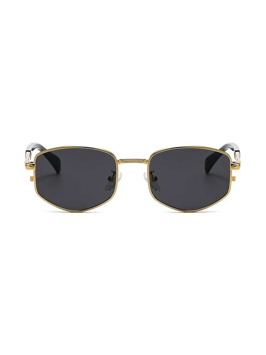 Arzonai Unisex Full Rim Sunglasses MA-98020-GOLD-BLACK-B