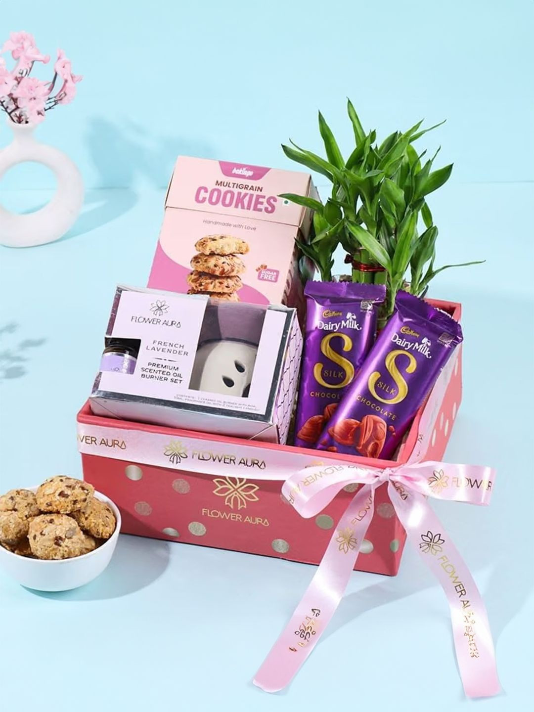 Floweraura Set Of 4 Premium Diwali Gifts Hamper - 500g