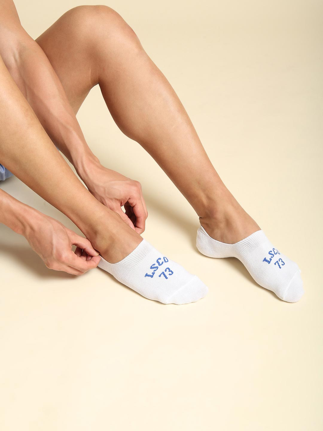 Levis Men Pack Of 3 Cotton Stretch Anti Slip Shoe Liners Socks