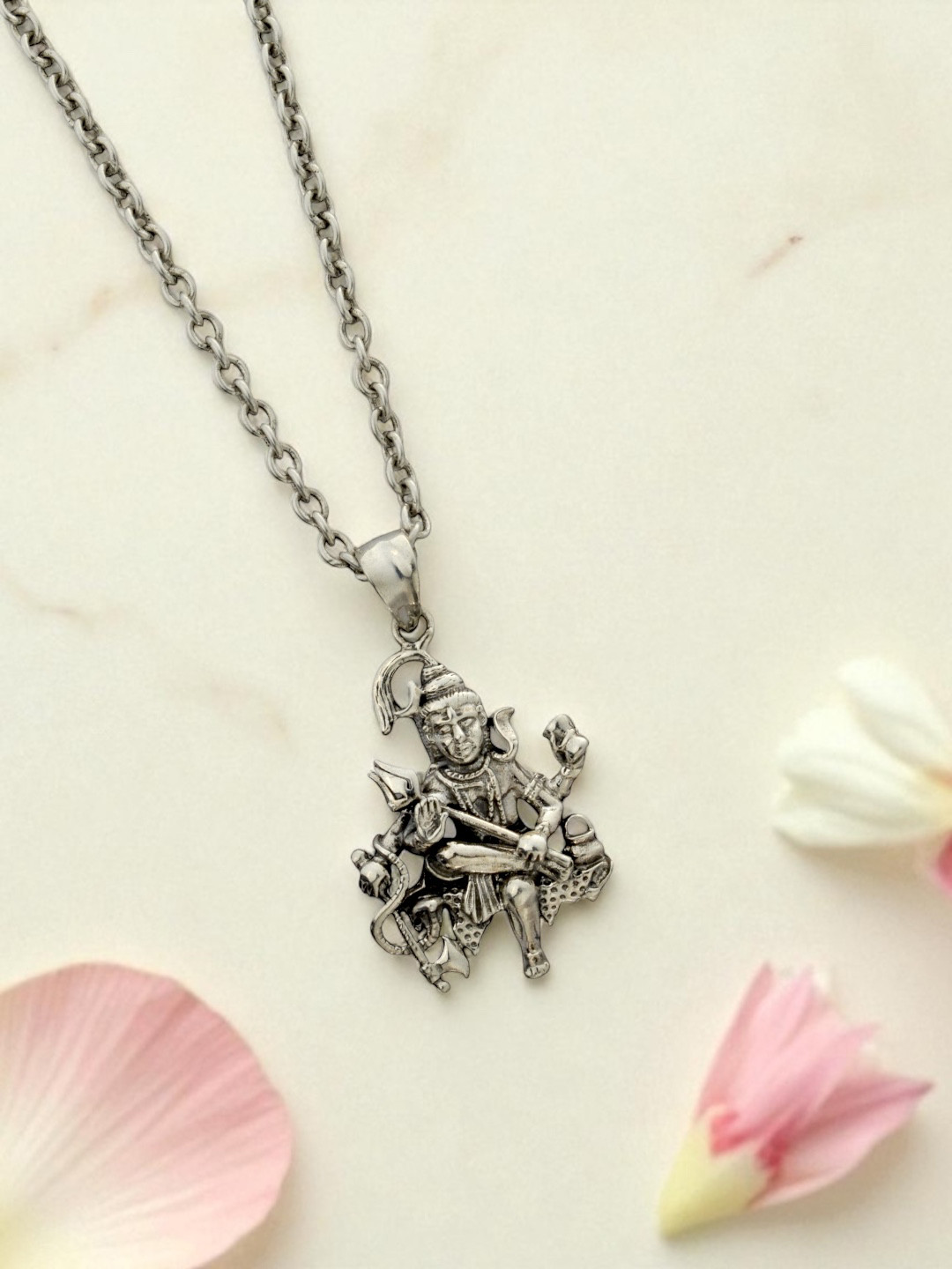 Azita 925 Sterling Silver Unisex Meditating Shivji pendant