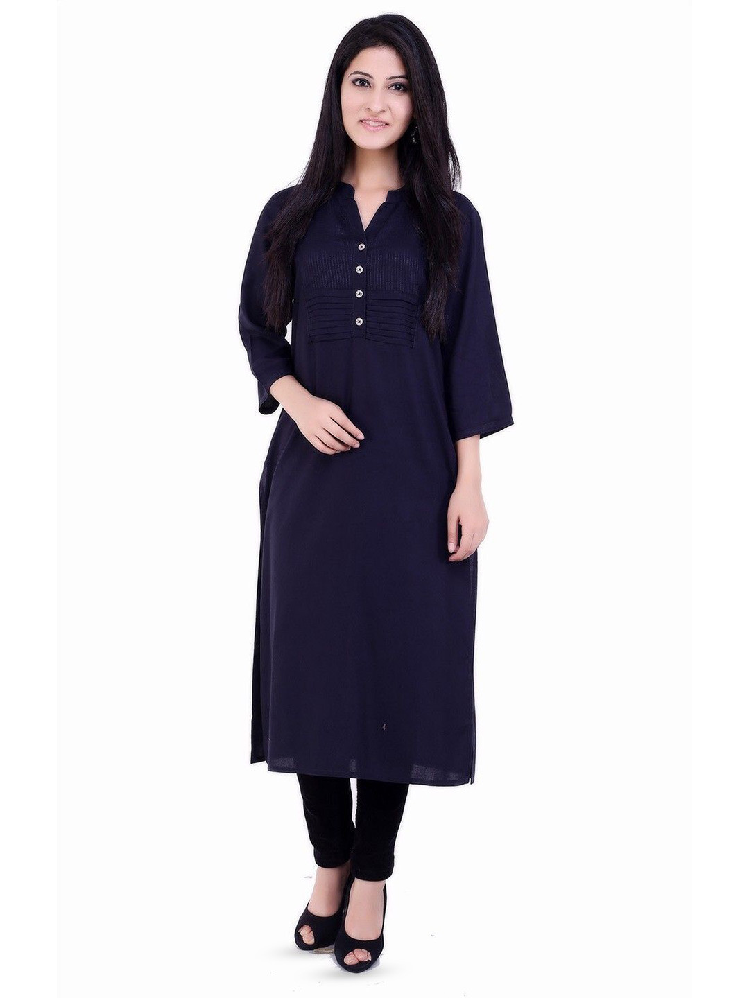 Inara Robes Cotton Pathani Mandarin Collar Kurta