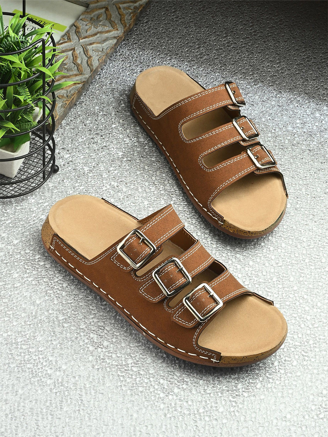 BELLION Men Solid Casual Sliders Flip Flops