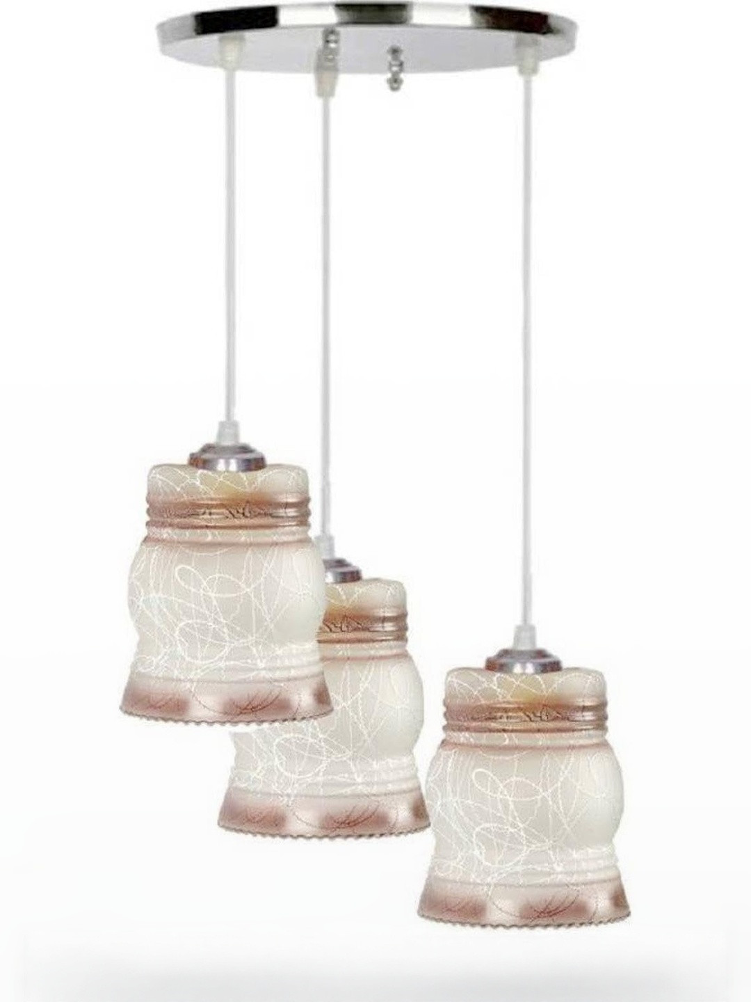 1ST TIME White & Brown Self Assembly Ceiling Lamp