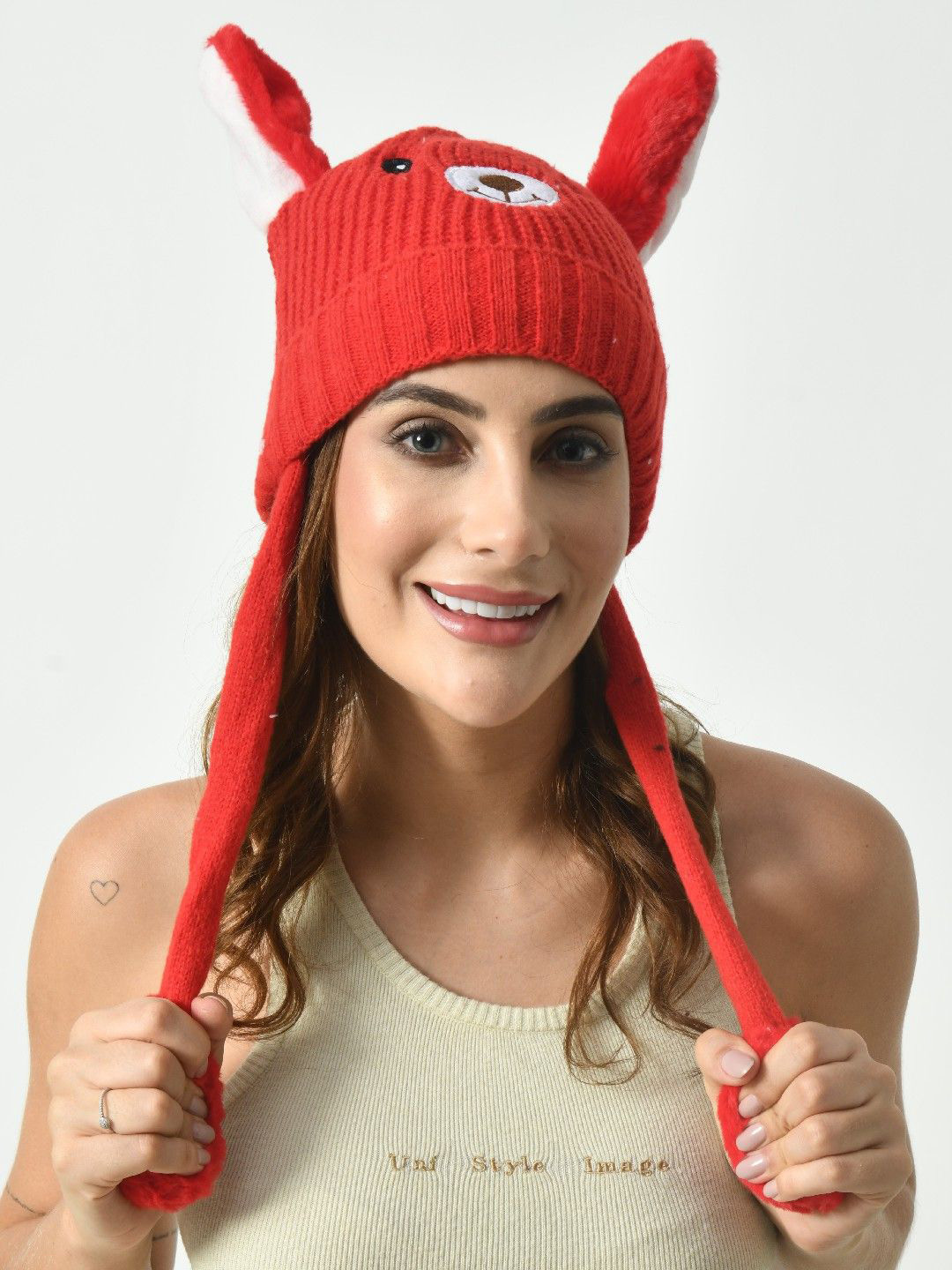 2 KOLPOL Women Winter Earmuffs Woollen  Cap