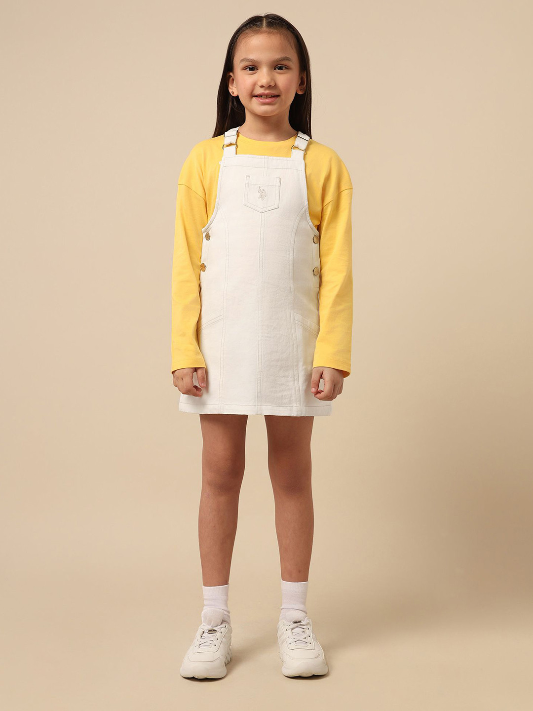 U.S. Polo Assn. Kids Pinafore Mini Dress