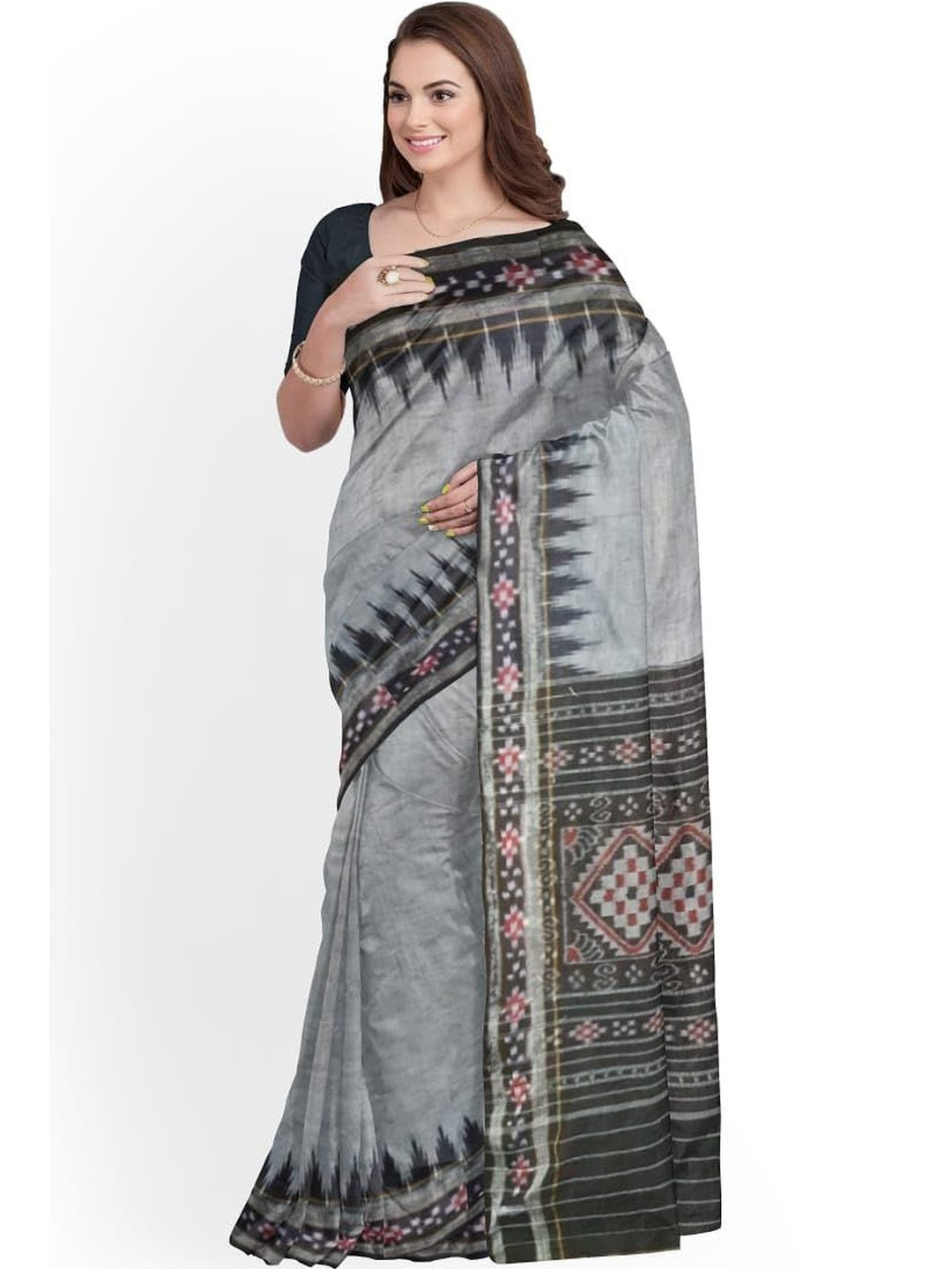 COTTONSILK & KHANDUAPATA Ethnic Motifs Woven Design Pure Cotton Wedding Sambalpuri Saree
