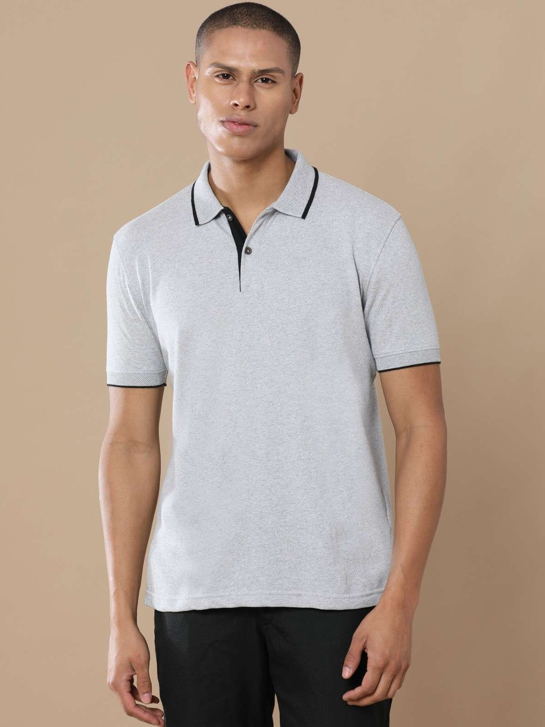 SHOWKEY Men Polo Collar SUSTAINABLE T-shirt
