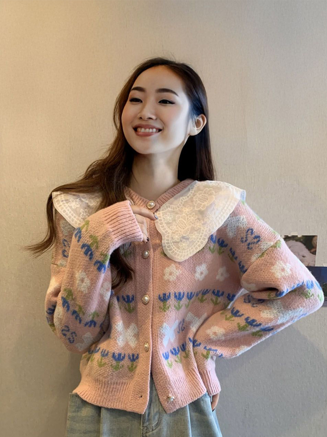StyleCast Women Floral Printed Trendy Winterwear Cardigan Sweaters
