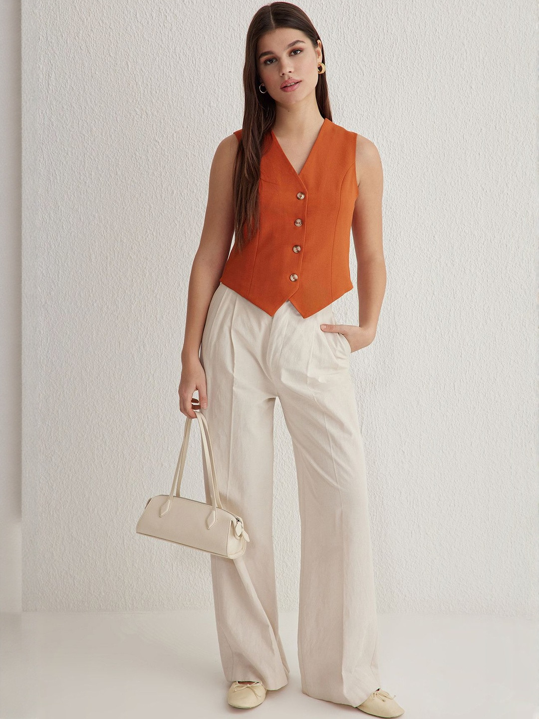 Trendyol Woven Crop Vest Top