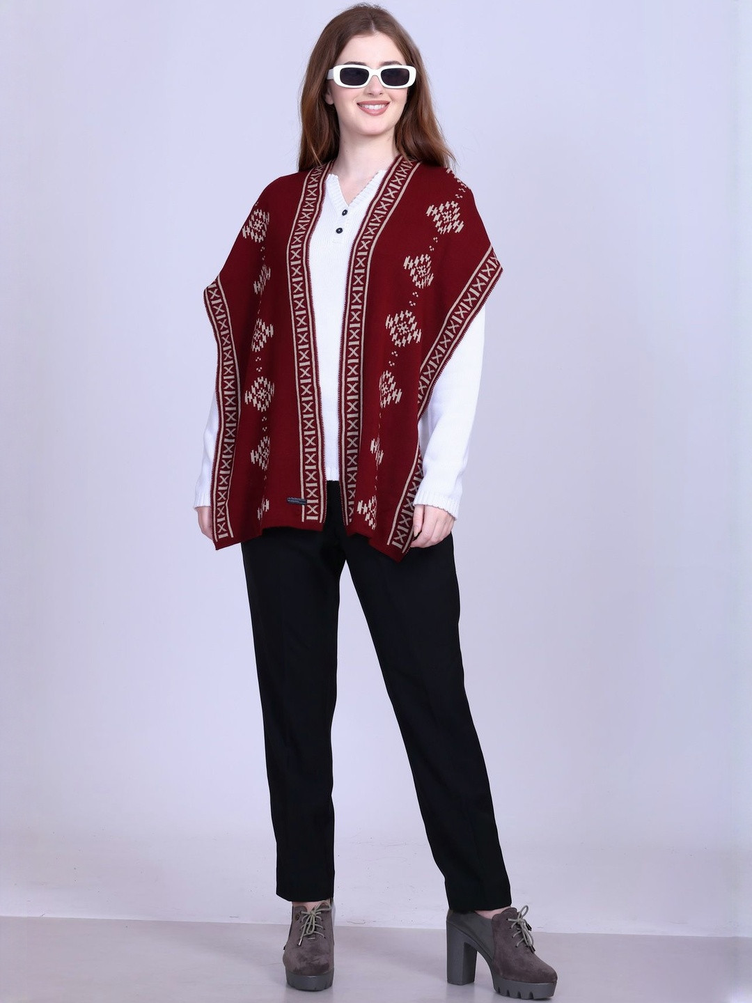 513 Women Paisley Pattern Self Design Mufflers