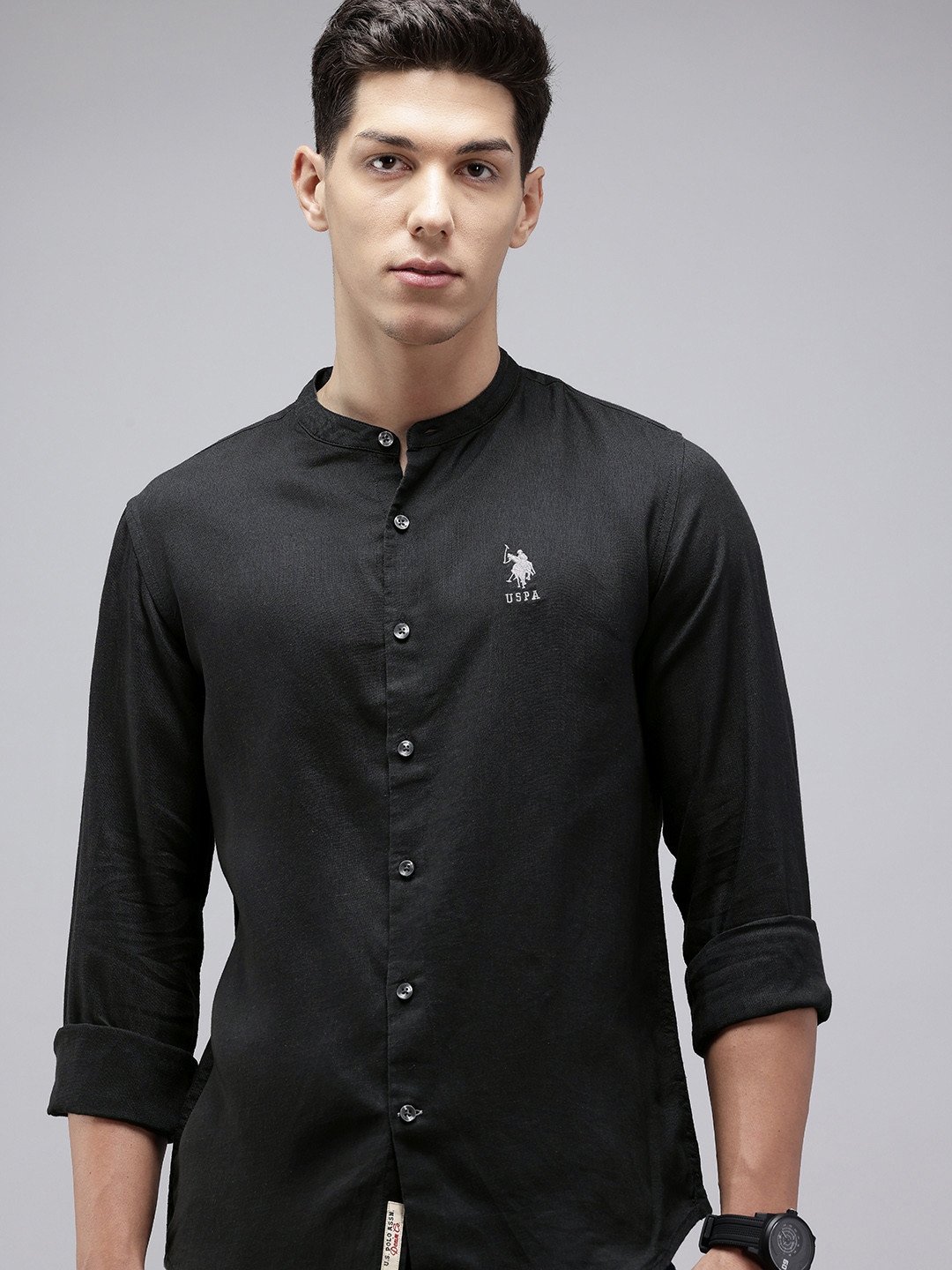 U.S. Polo Assn. Denim Co. Band Collar Casual Shirt