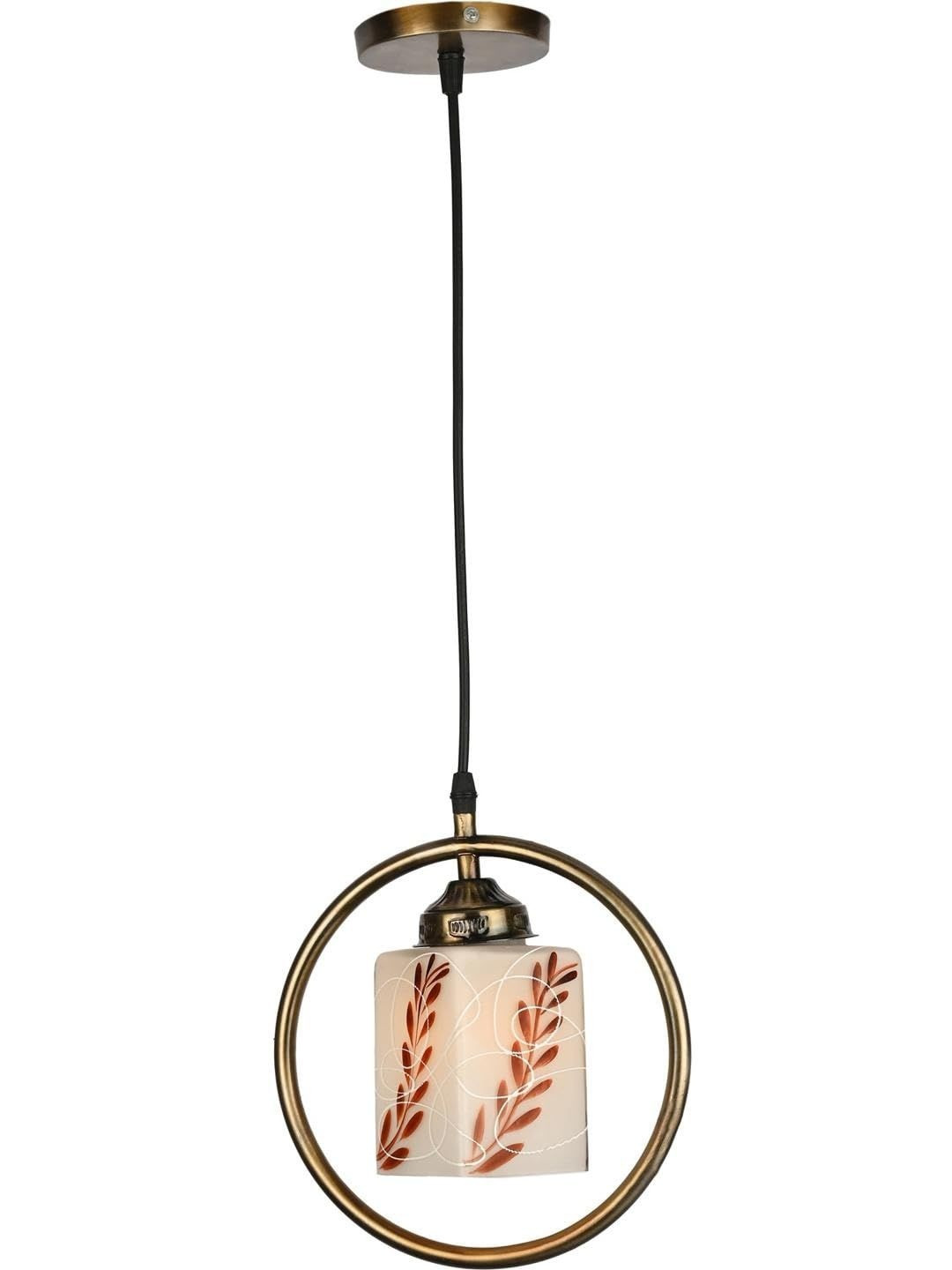 1ST TIME White & Maroon Printed Rectangle Ceiling Lamps