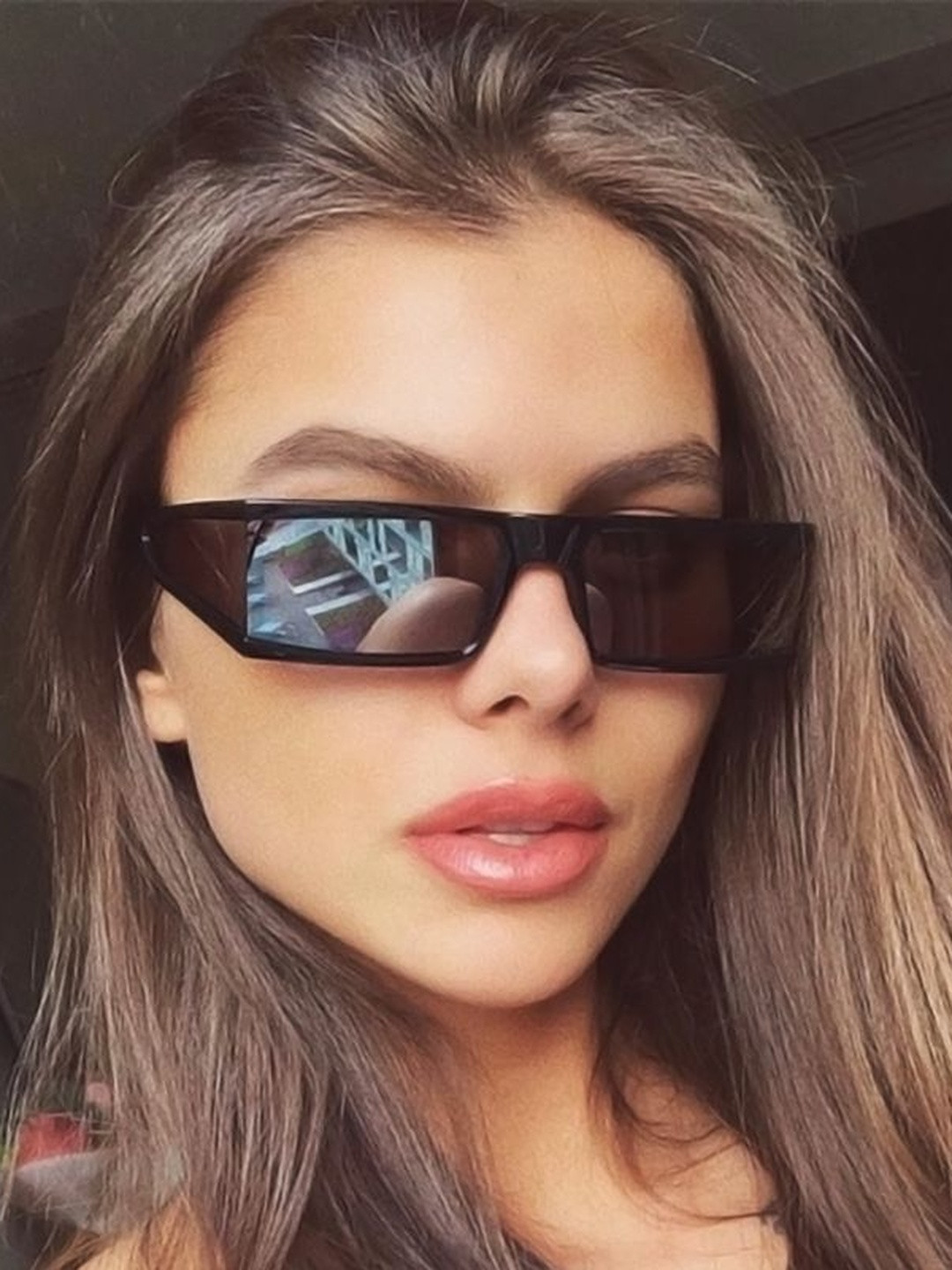 Arzonai Women Rectangle Sunglasses With Regular Lens MA-891-S1