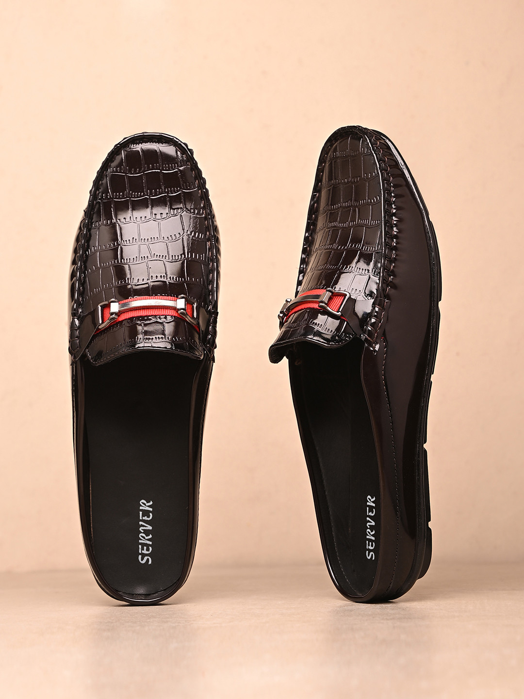SERVER Men Woven Design Slip-On Loafers