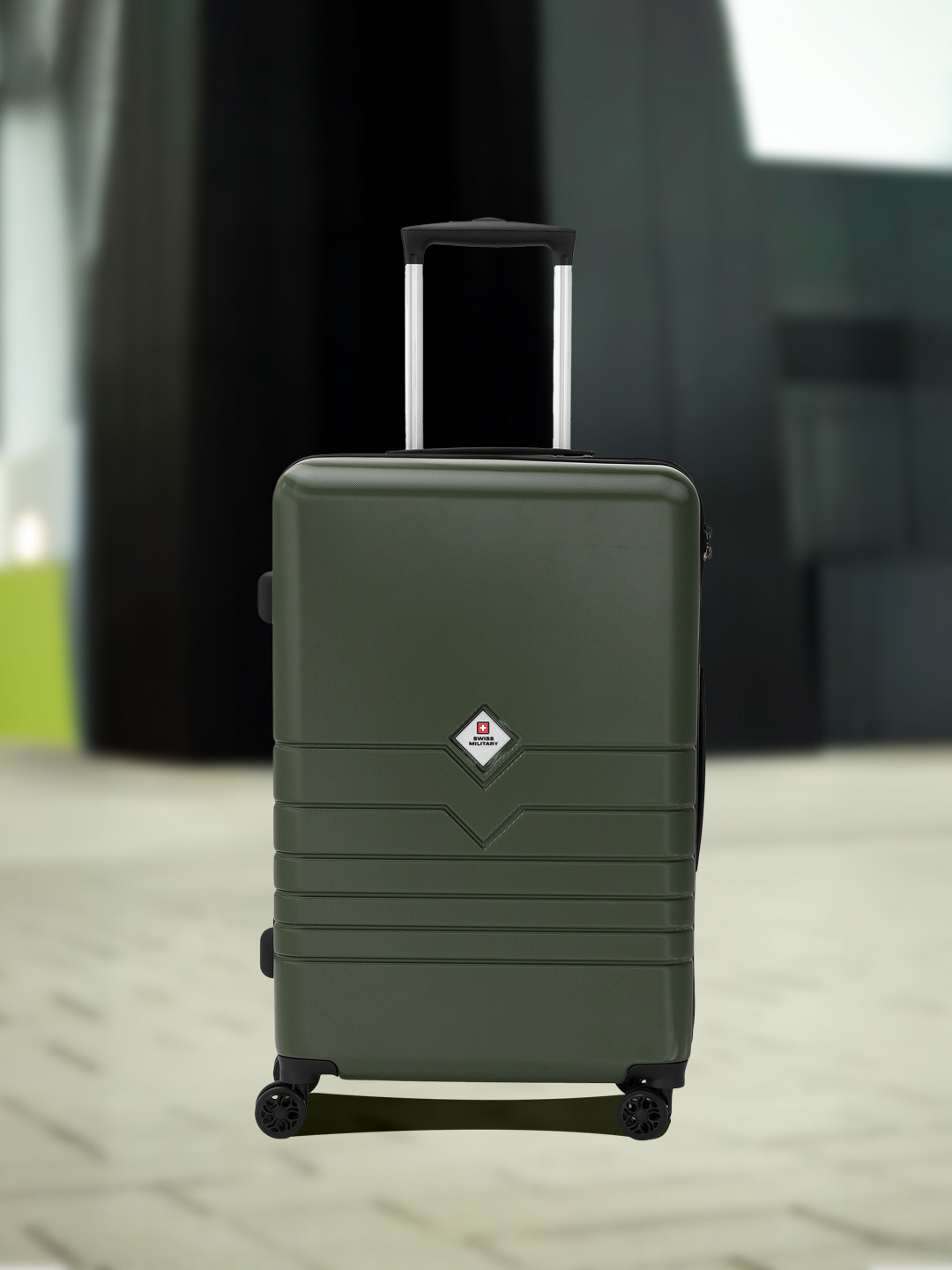 SWISS MILITARY Textured Hard Suitcase Trolley Bag