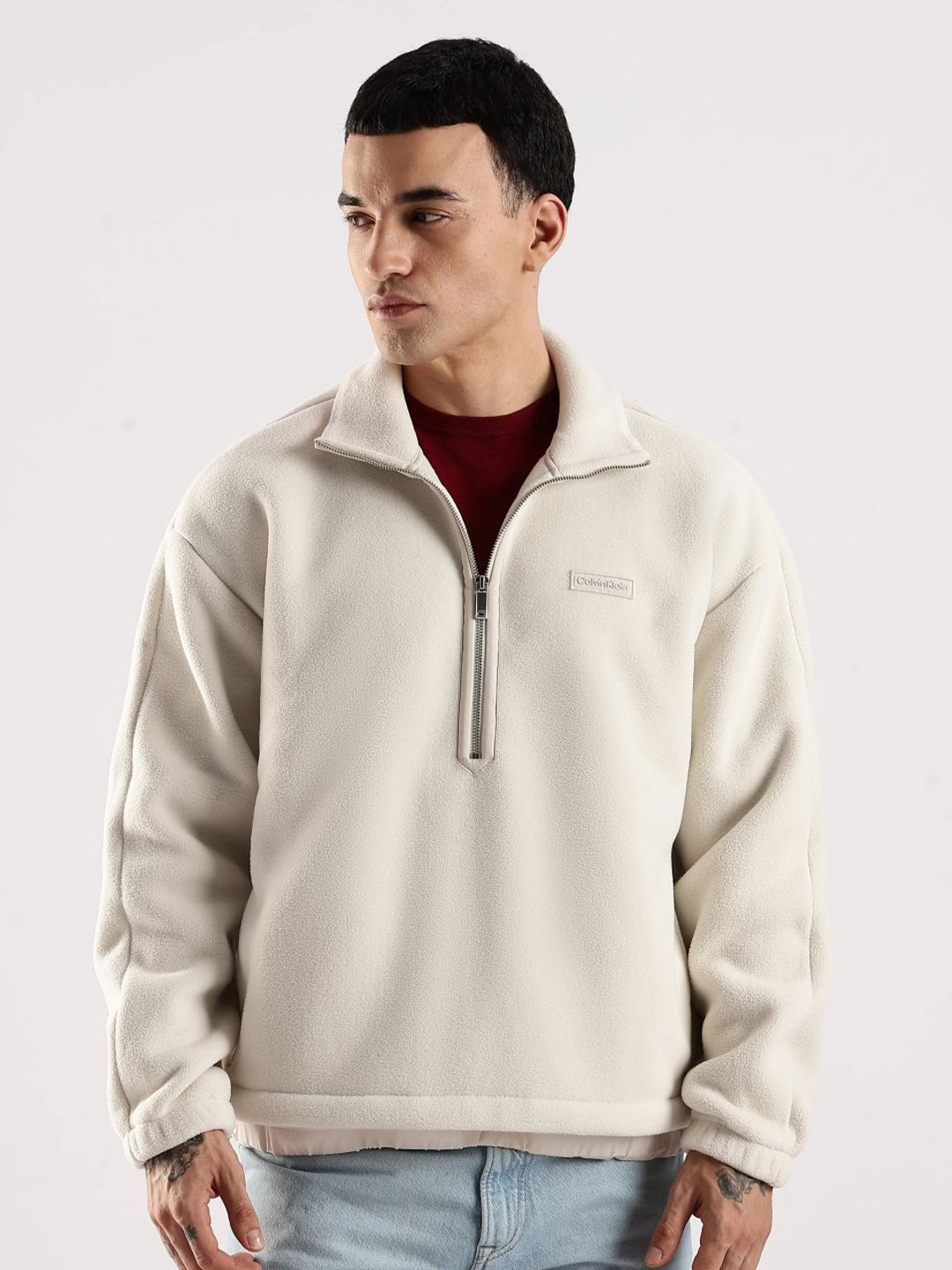 Calvin Klein Jeans Men Oversized Fit Polyester Sweatshirt