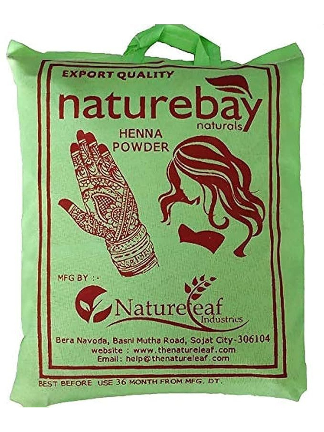 NATUREBAY NATURALS 100% Pure Henna Powder - 400 g