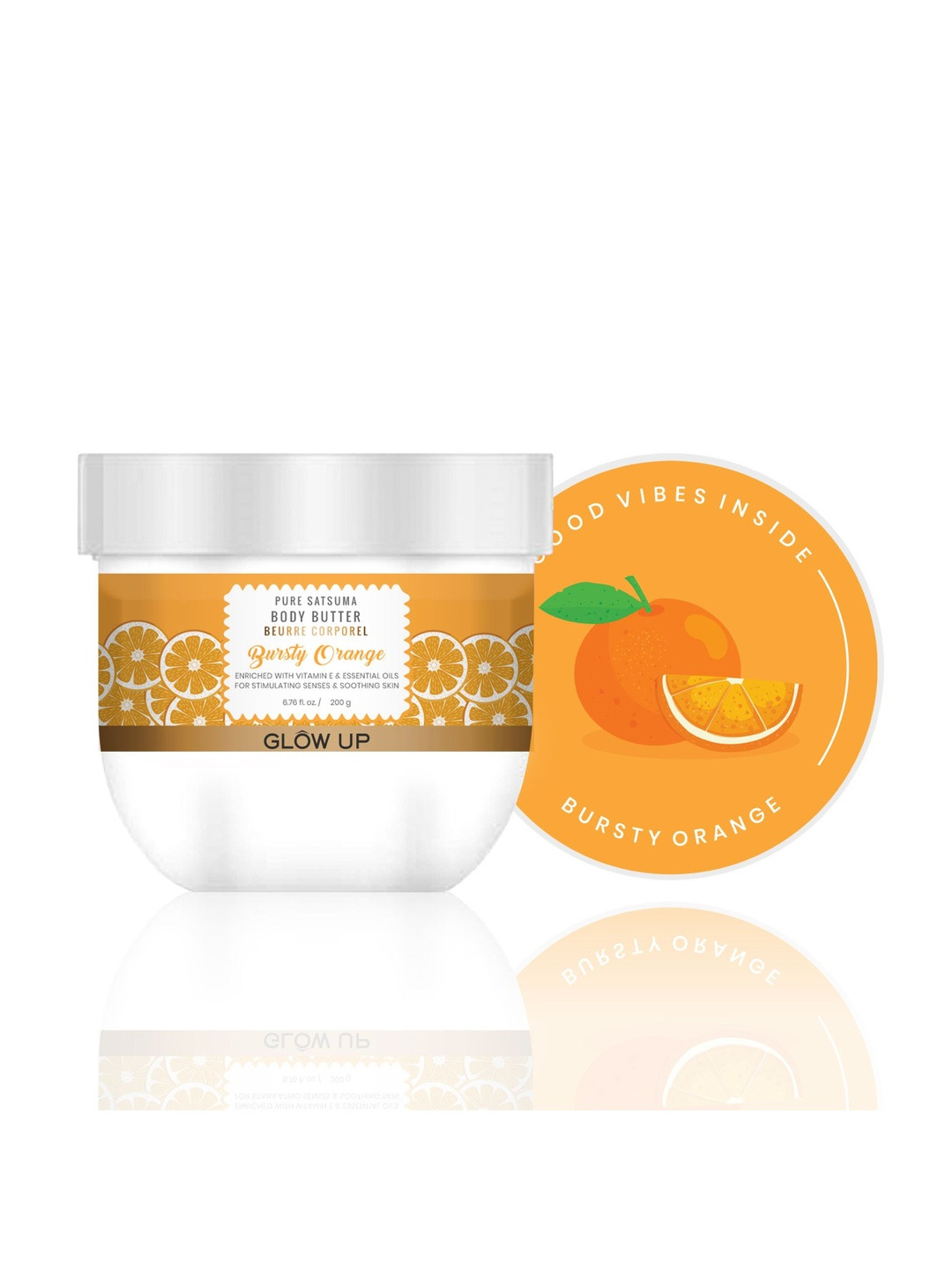GLOW UP Bursty Orange Body Butter with Vitamin E & Essential Oils - 200 g