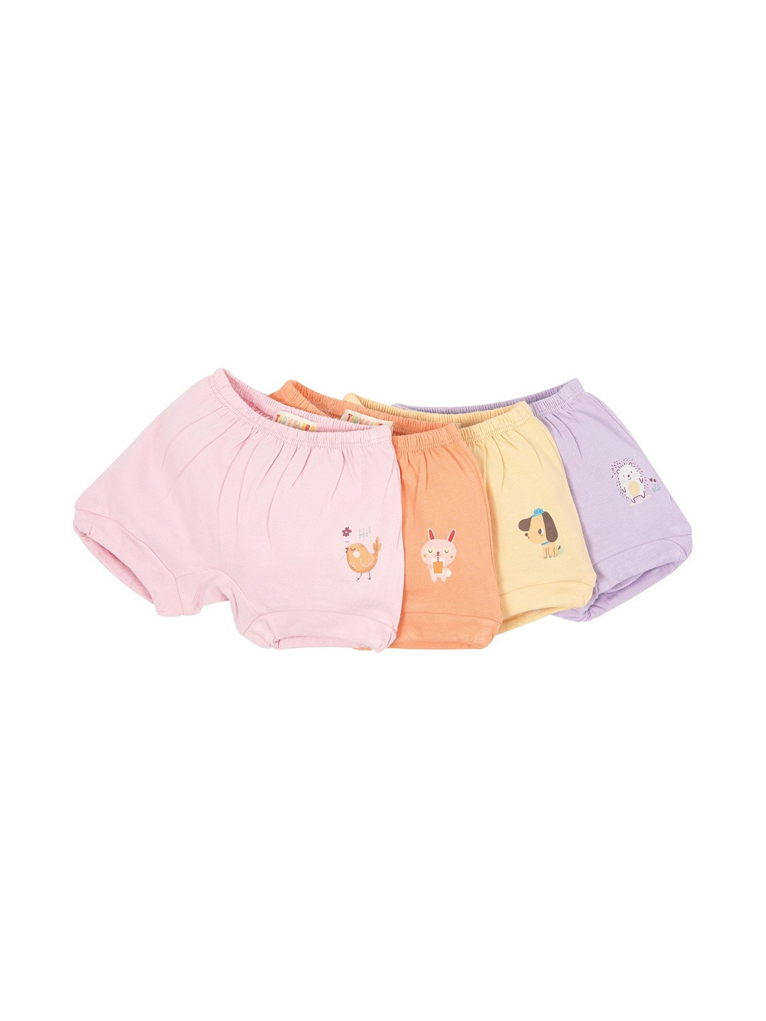 TIDY SLEEP Kids Pack Of 4 Conversational Printed Mid-Rise Basic Briefs