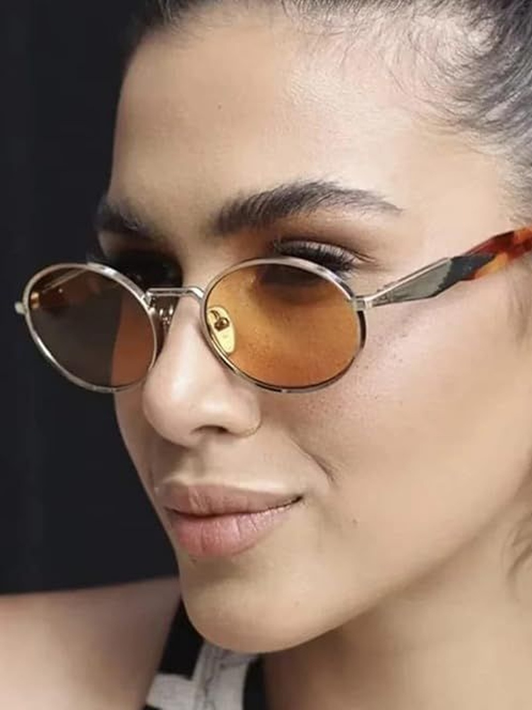 Arzonai Unisex Oval Sunglasses MA-11211-LEOPARD-BROWN-J