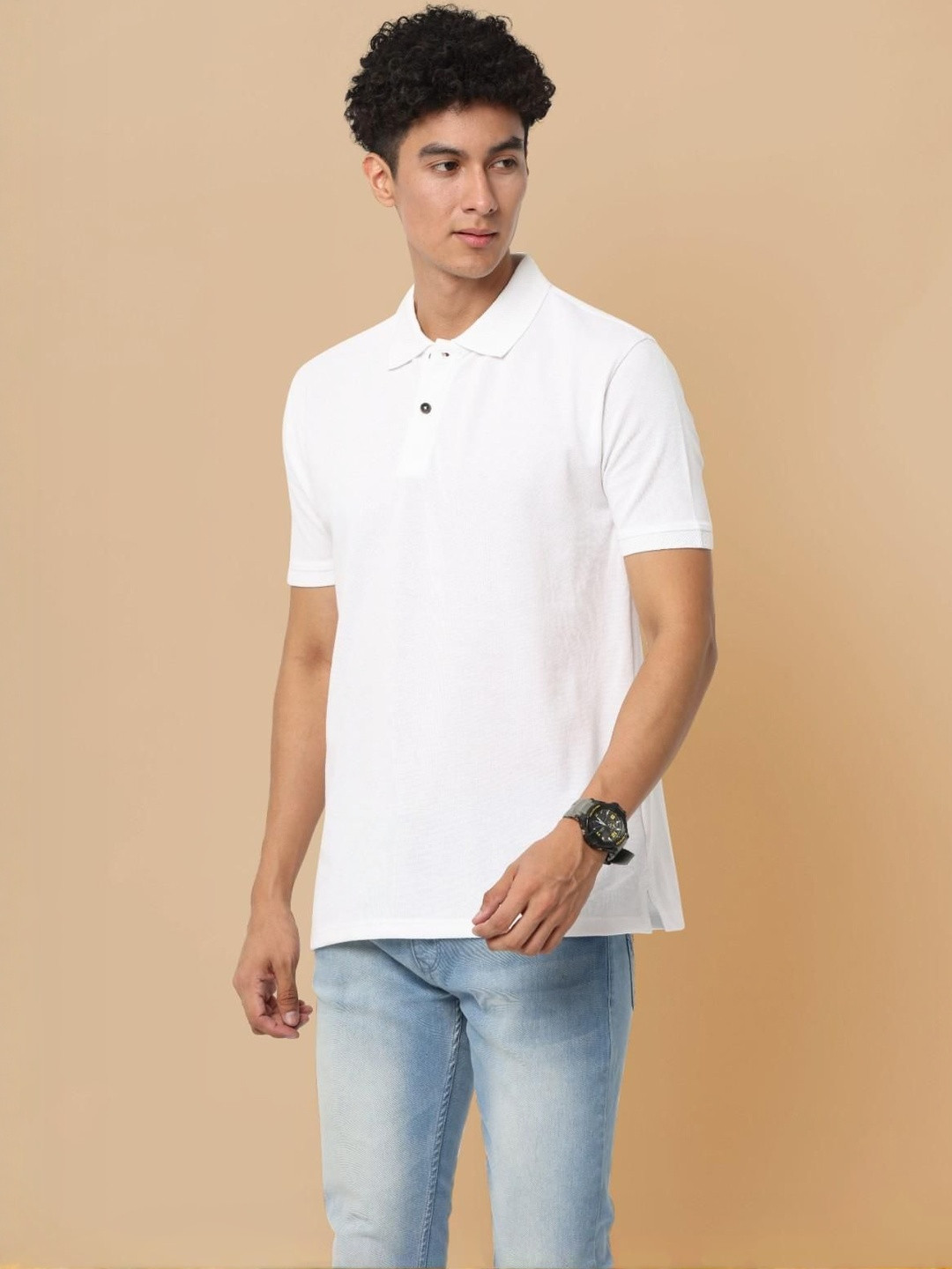 SHOWKEY Men Polo Collar SUSTAINABLE T-shirt