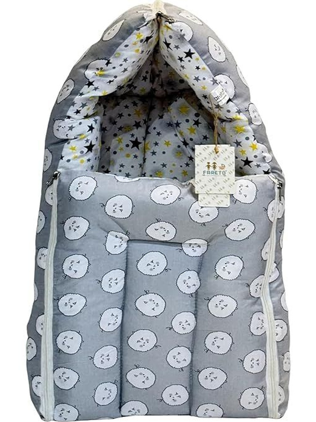 Fareto Kids Printed 3 In 1 Carry Bag Cum Sleeping Bag Cum Mattress Bed