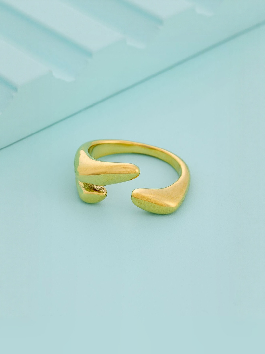 Kushal's Fashion Jewellery Women Gold-Plated Copper Finger Ring