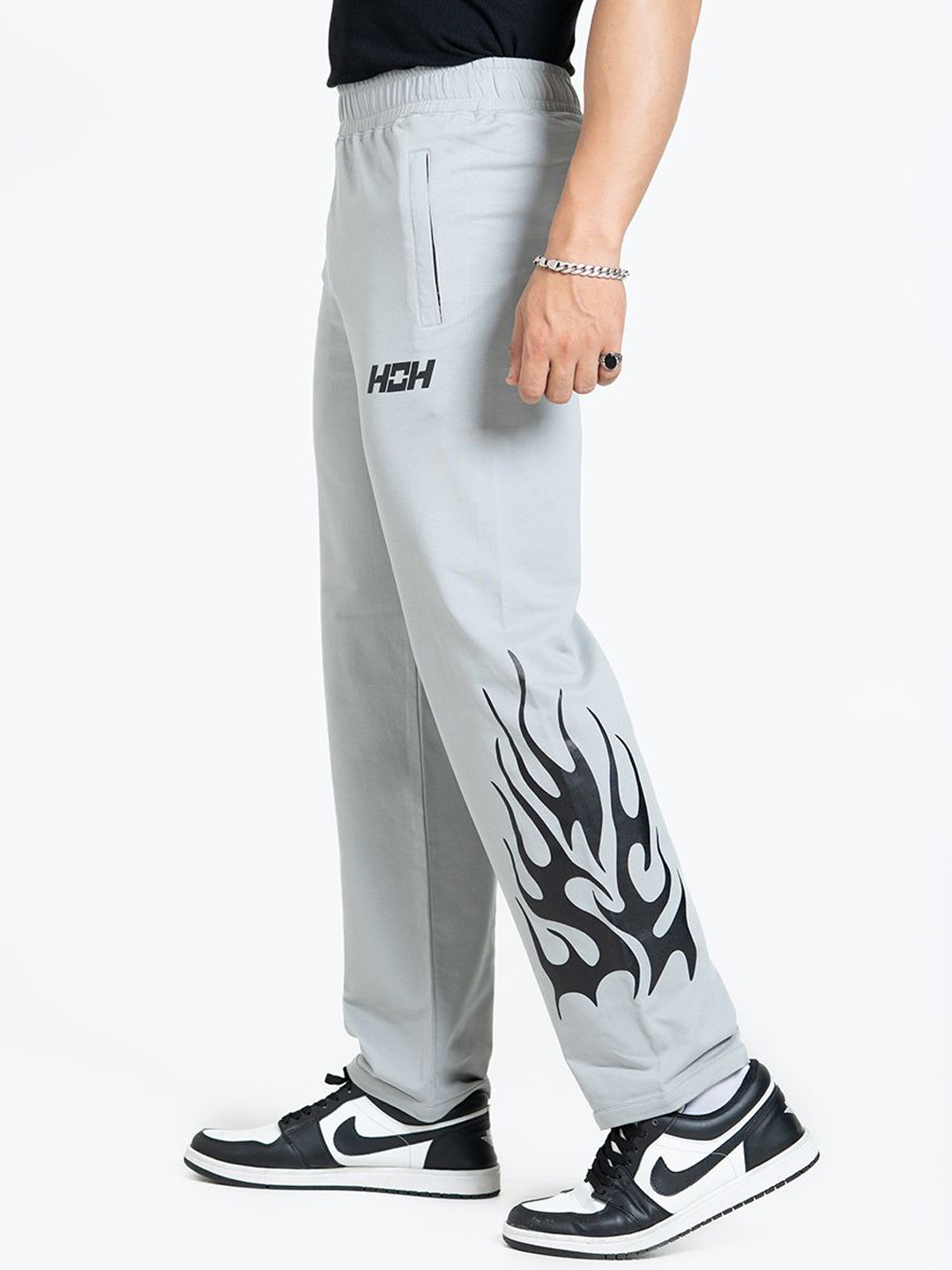 House of Heroes Men Flames Loose Fit Track Pants