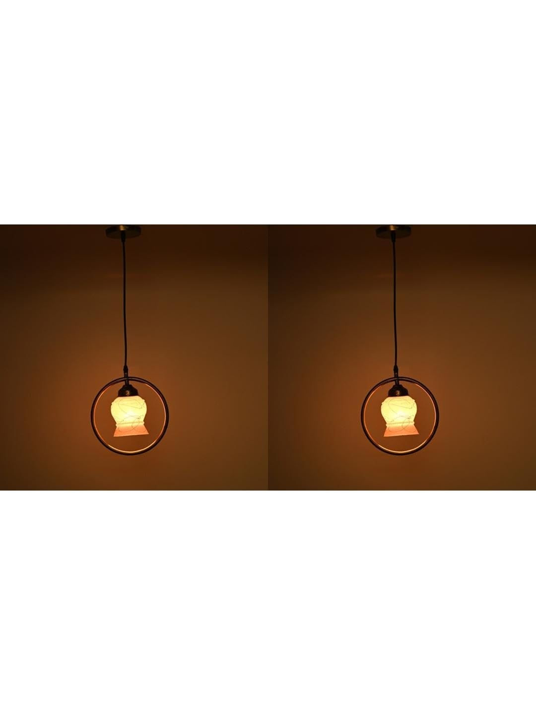 1ST TIME Pink & Gold-Toned Textured Self Assembly Bell Ceiling Lamp