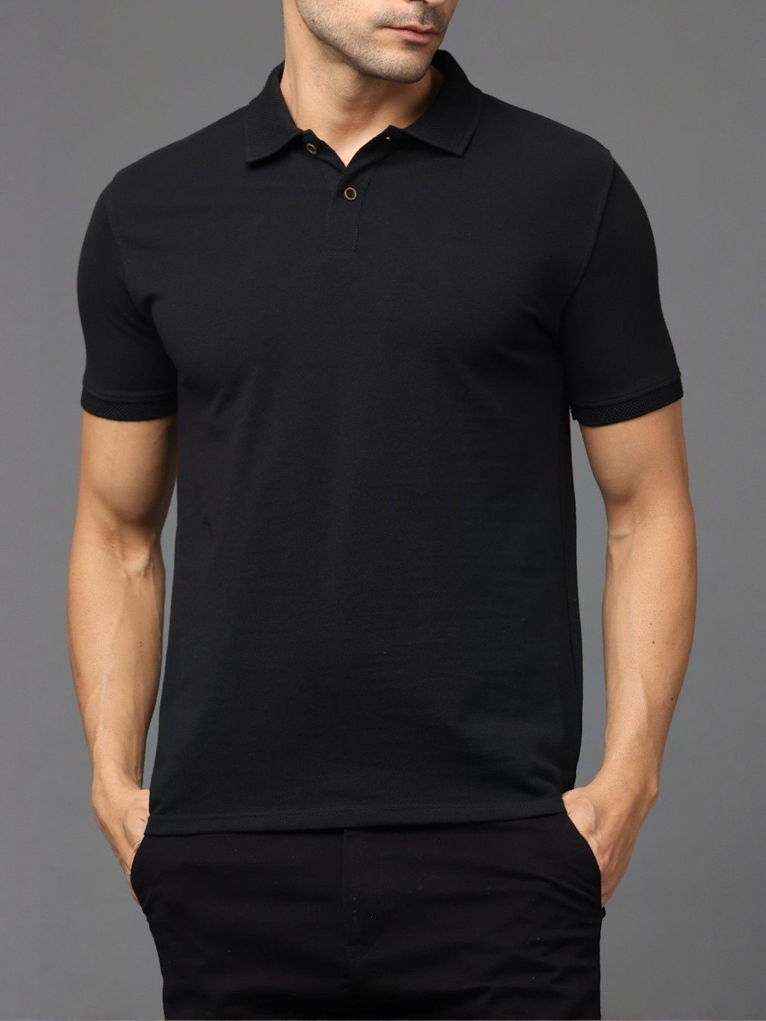 SHOWKEY Men Polo Collar SUSTAINABLE T-shirt