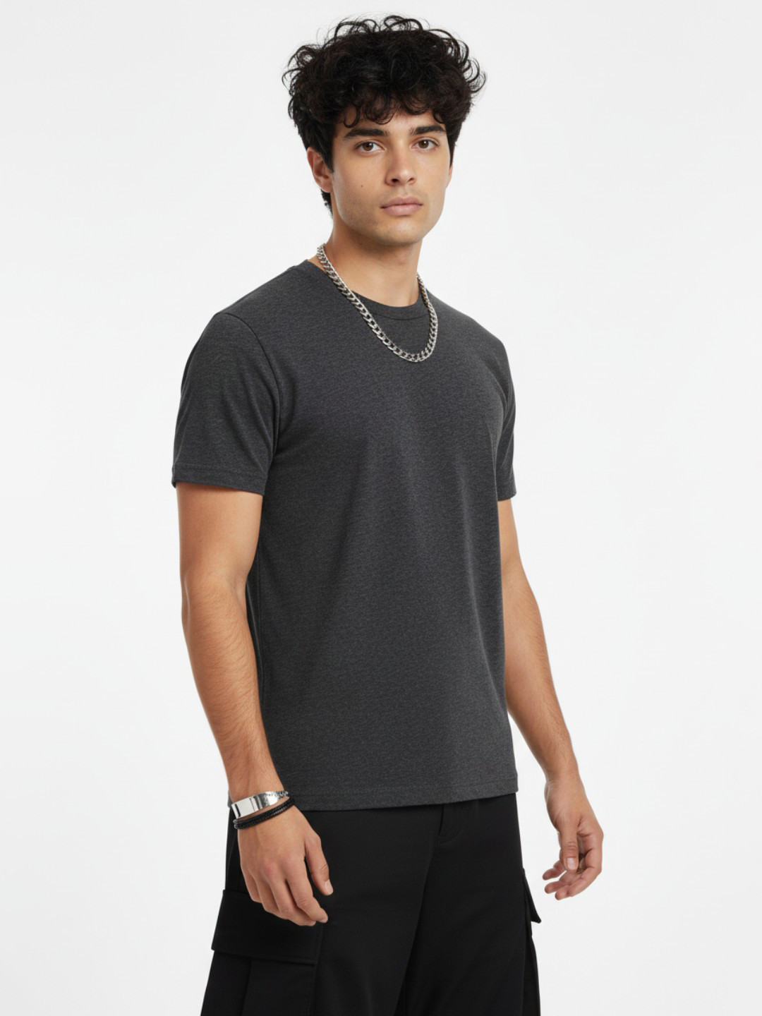 glitchez Self Design Textured Typography Printed T-shirt
