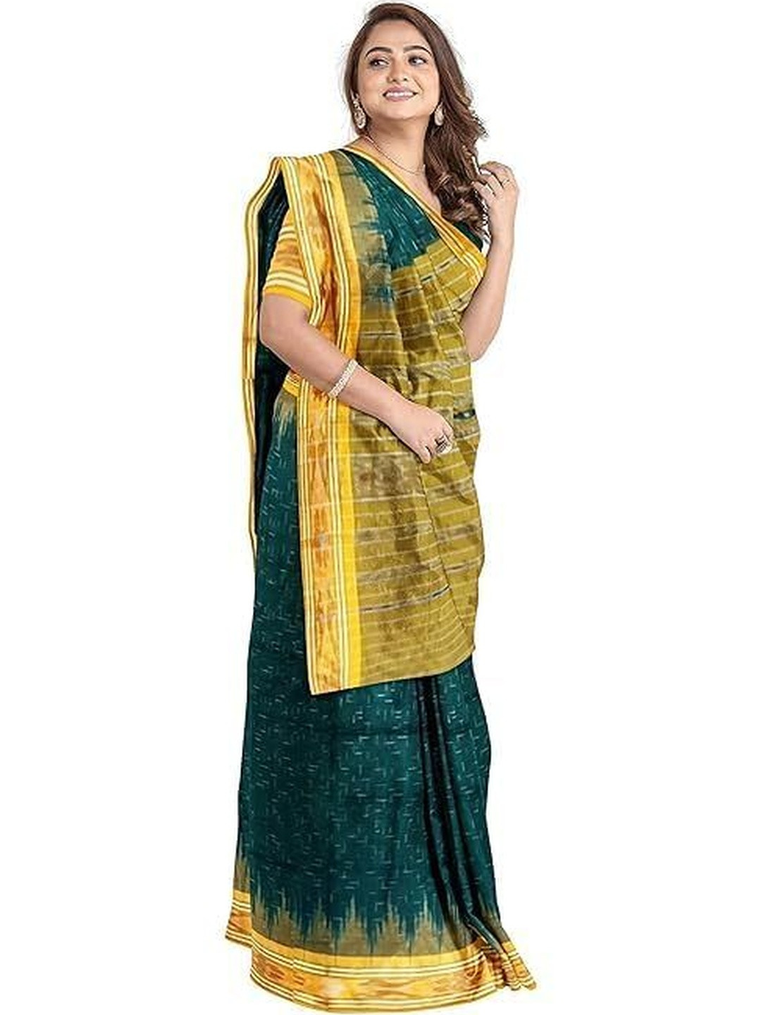 COTTONSILK & KHANDUAPATA Woven Design Pure Cotton Handloom Sambalpuri Saree