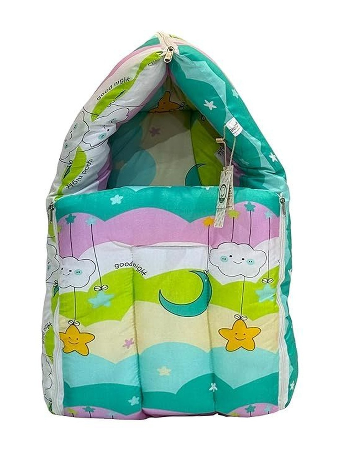 Fareto Kids Printed 3 In 1 Carry Bag Cum Sleeping Bag Cum Mattress Bed