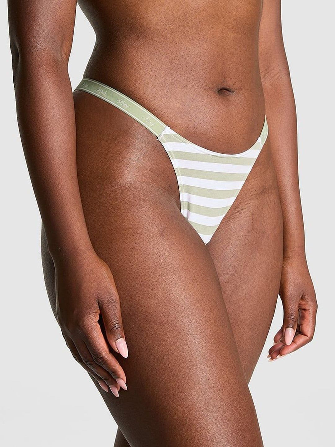 Victoria's Secret Women Striped Low-Rise Micro Thongs Briefs